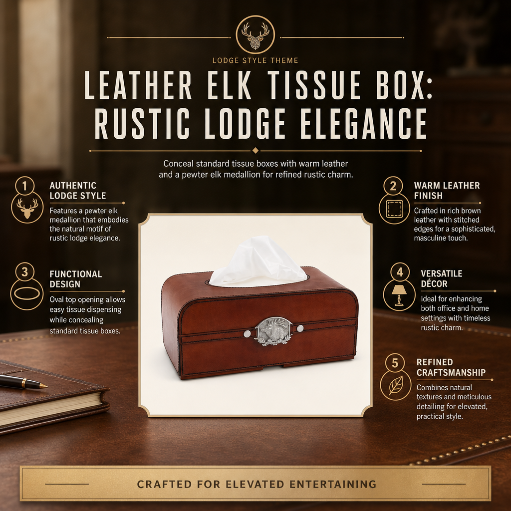 Leather Elk Tissue Box 9
