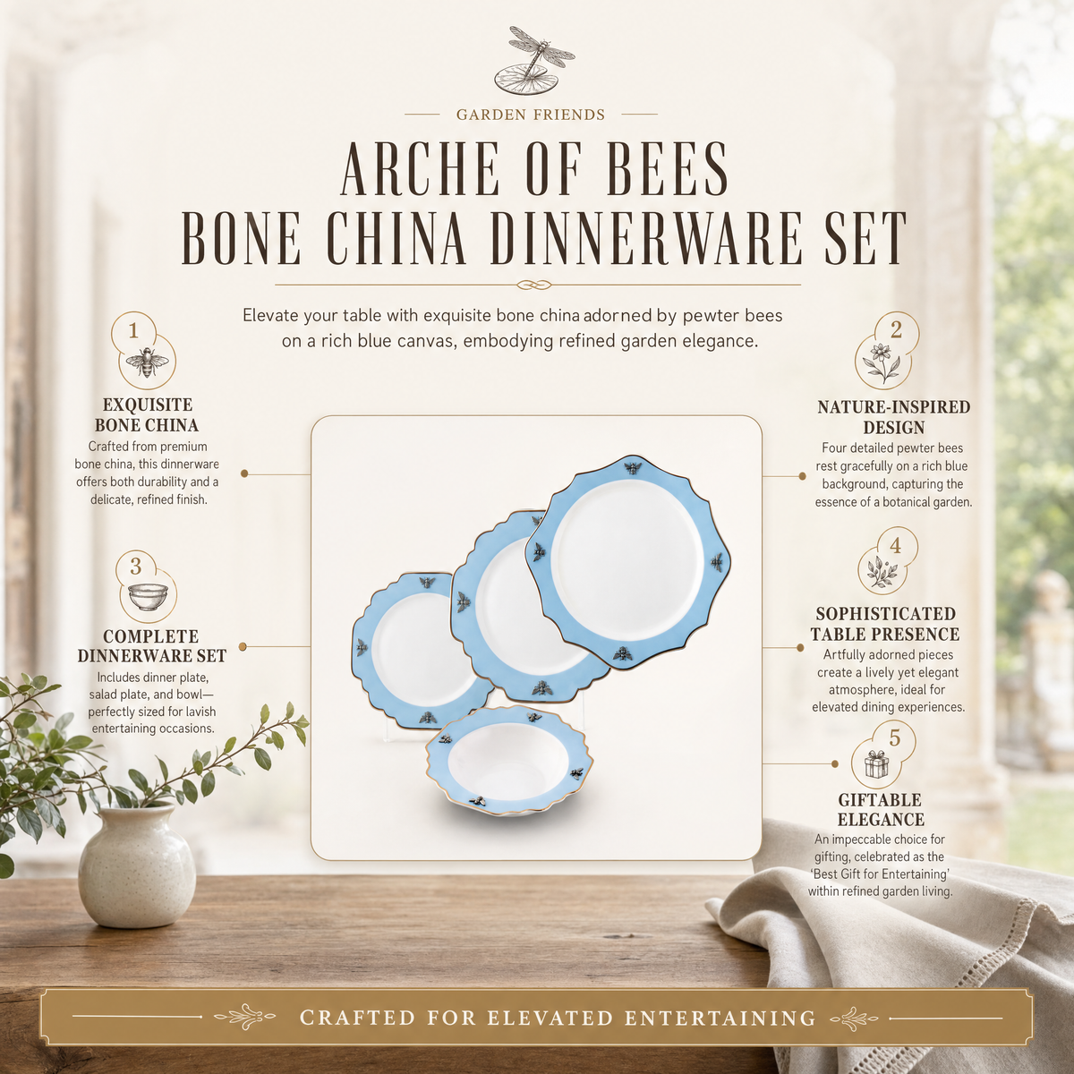 Bone China Arche of Bee Dinnerware 3