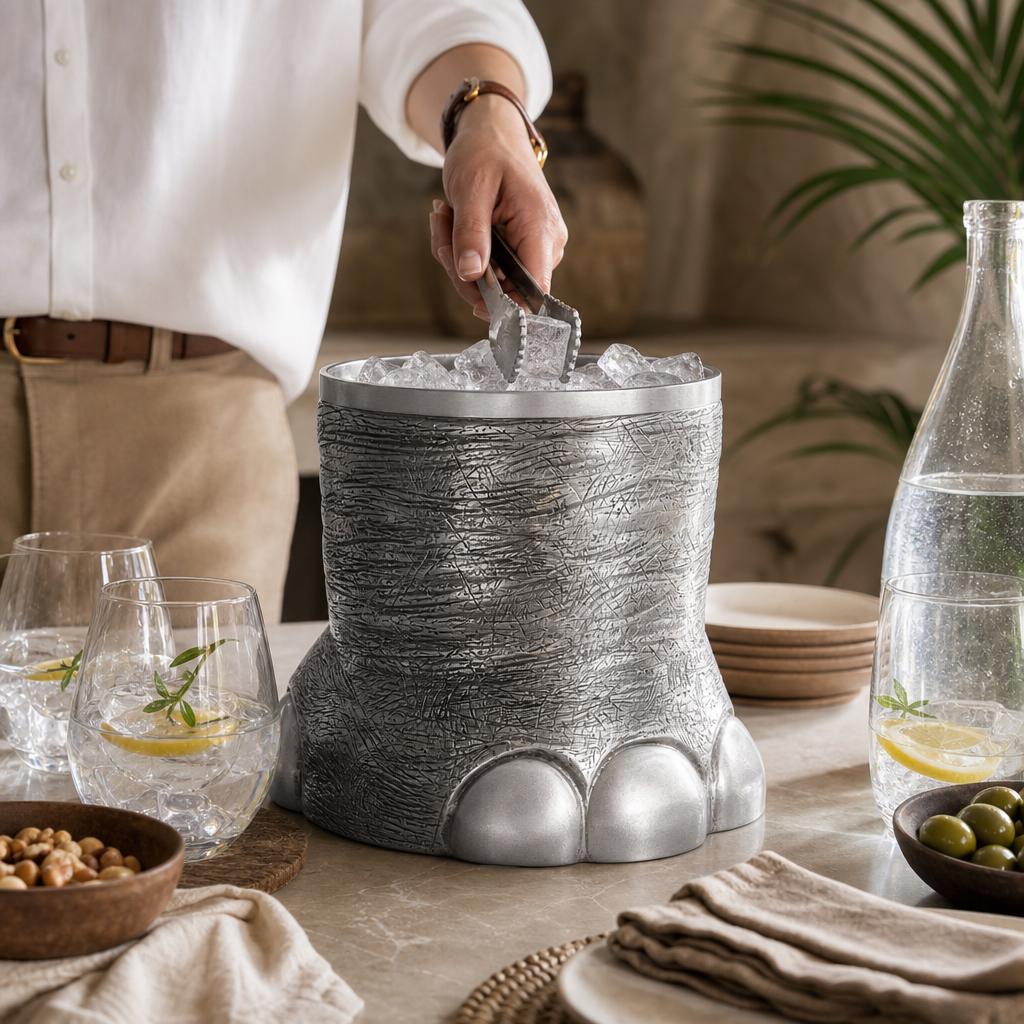 Pewter Elephant Foot Ice Bucket 6