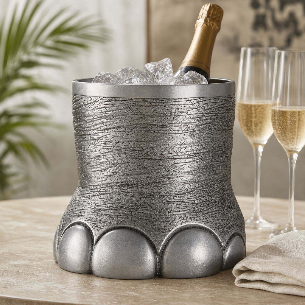 Pewter Elephant Foot Ice Bucket 1
