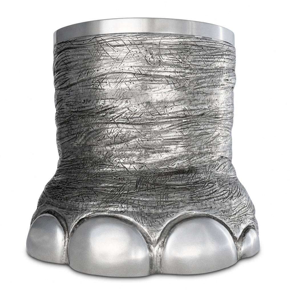 Pewter Elephant Foot Ice Bucket 1