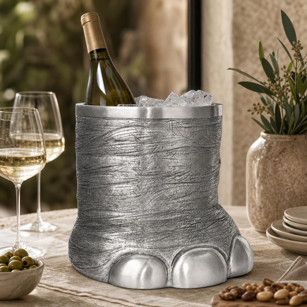Pewter Elephant Foot Ice Bucket 7