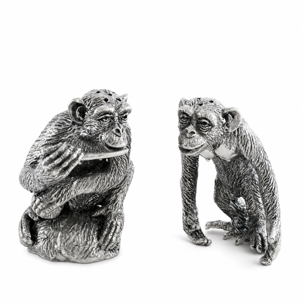 Pewter Chimp Salt and Pepper 1