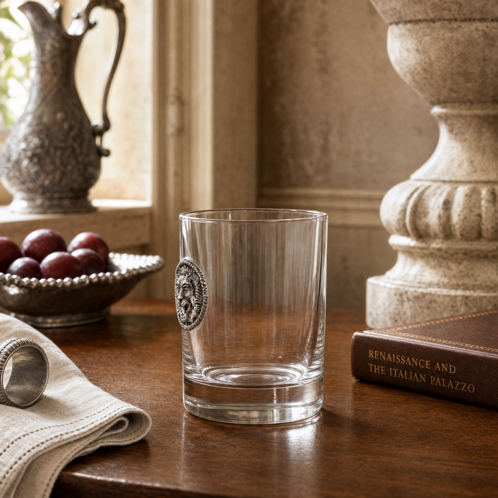 Lion Head Double Old Fashion Bar Glass 9