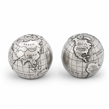 Pewter World Globe Salt & Pepper Set 1