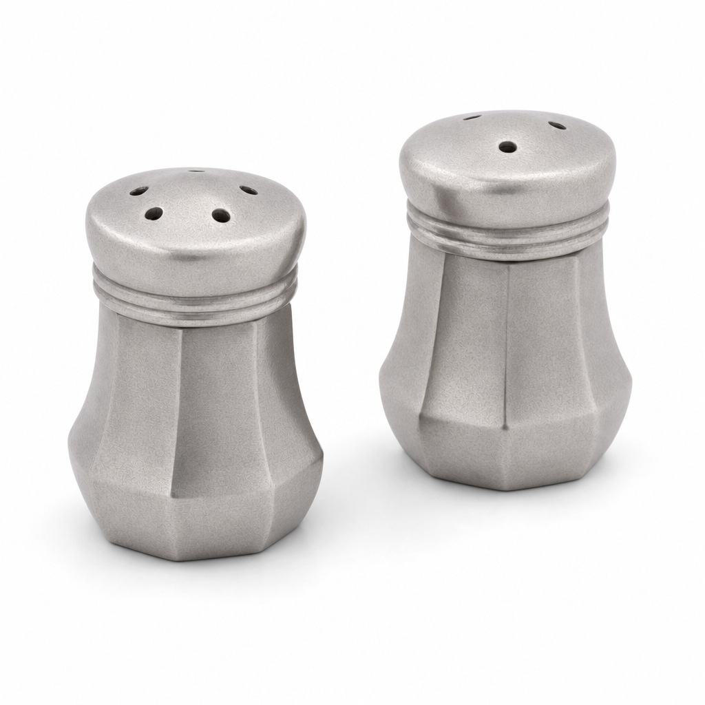 Mini Pewter Salt and Pepper 1