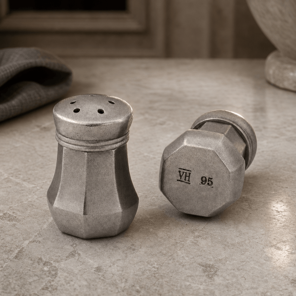 Mini Pewter Salt and Pepper 3