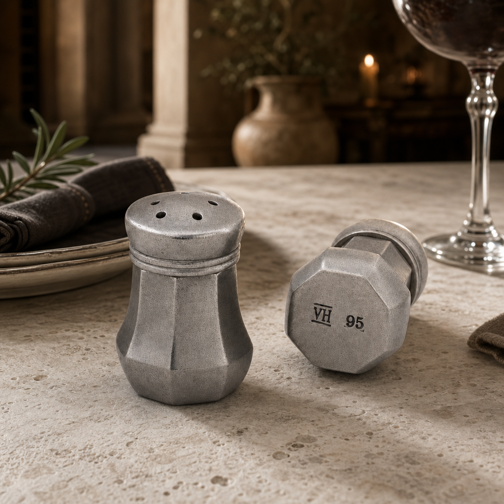 Mini Pewter Salt and Pepper 5