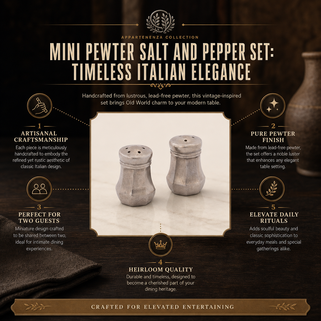 Mini Pewter Salt and Pepper 8
