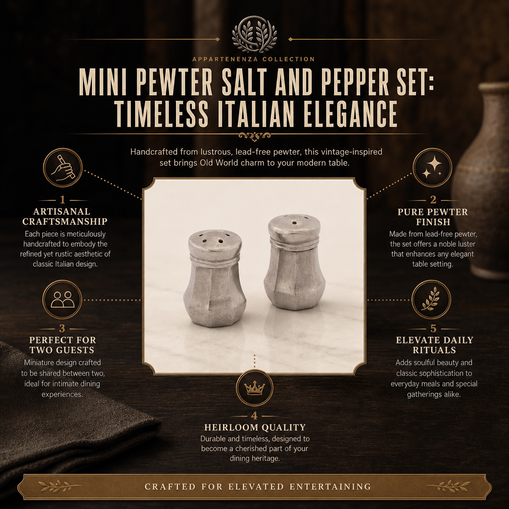 Mini Pewter Salt and Pepper 9