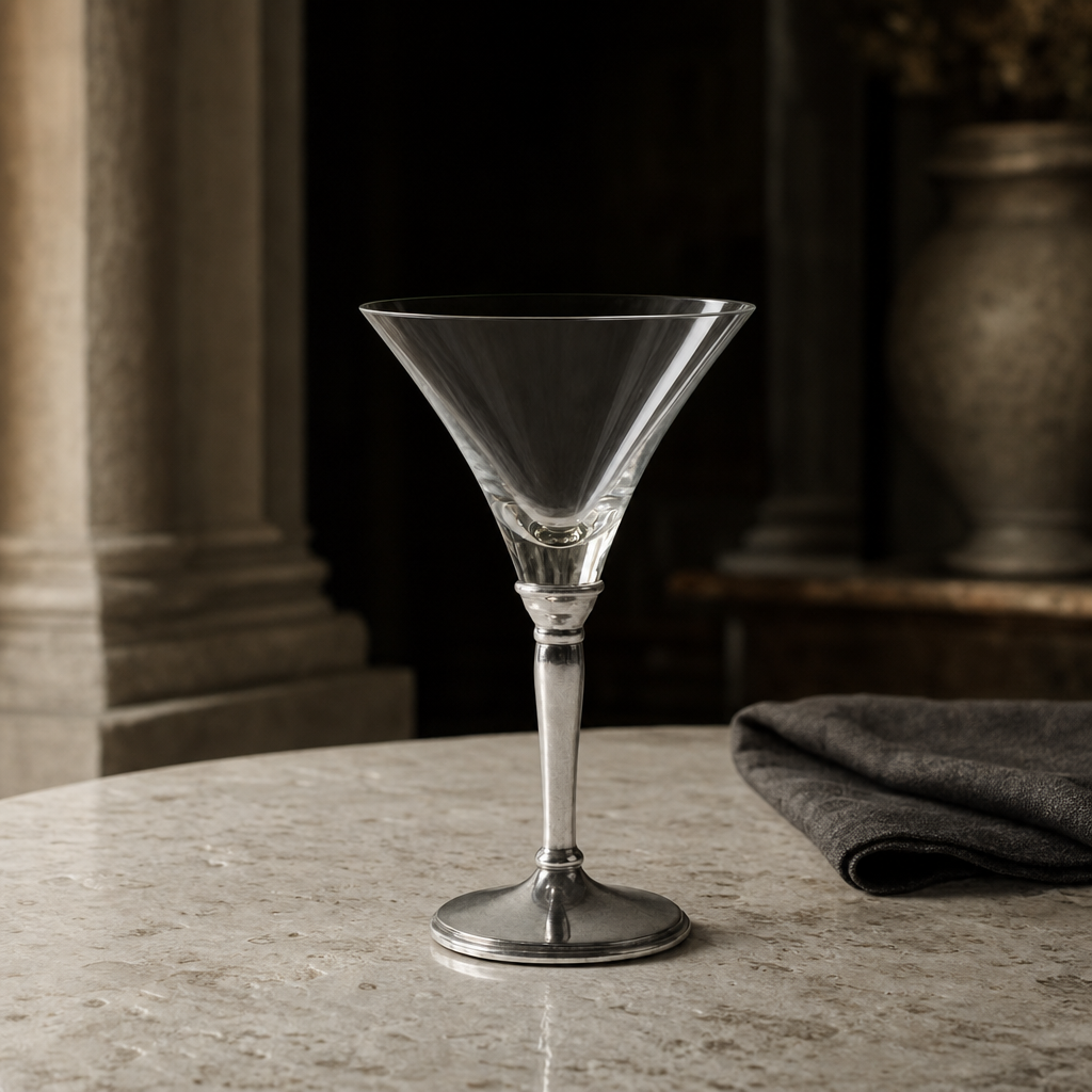 Classic Pewter Stem Cocktail Glass 1