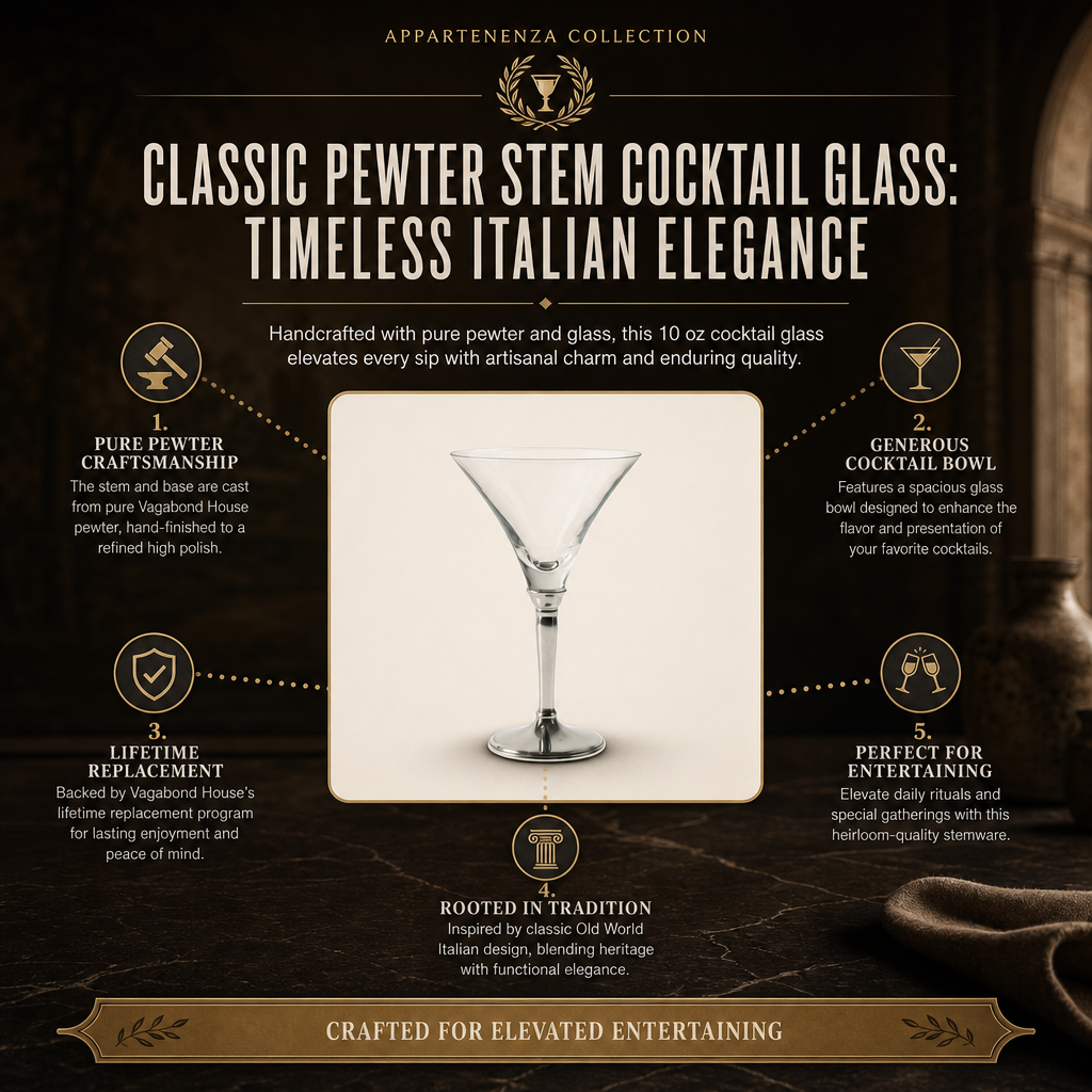 Classic Pewter Stem Cocktail Glass 4