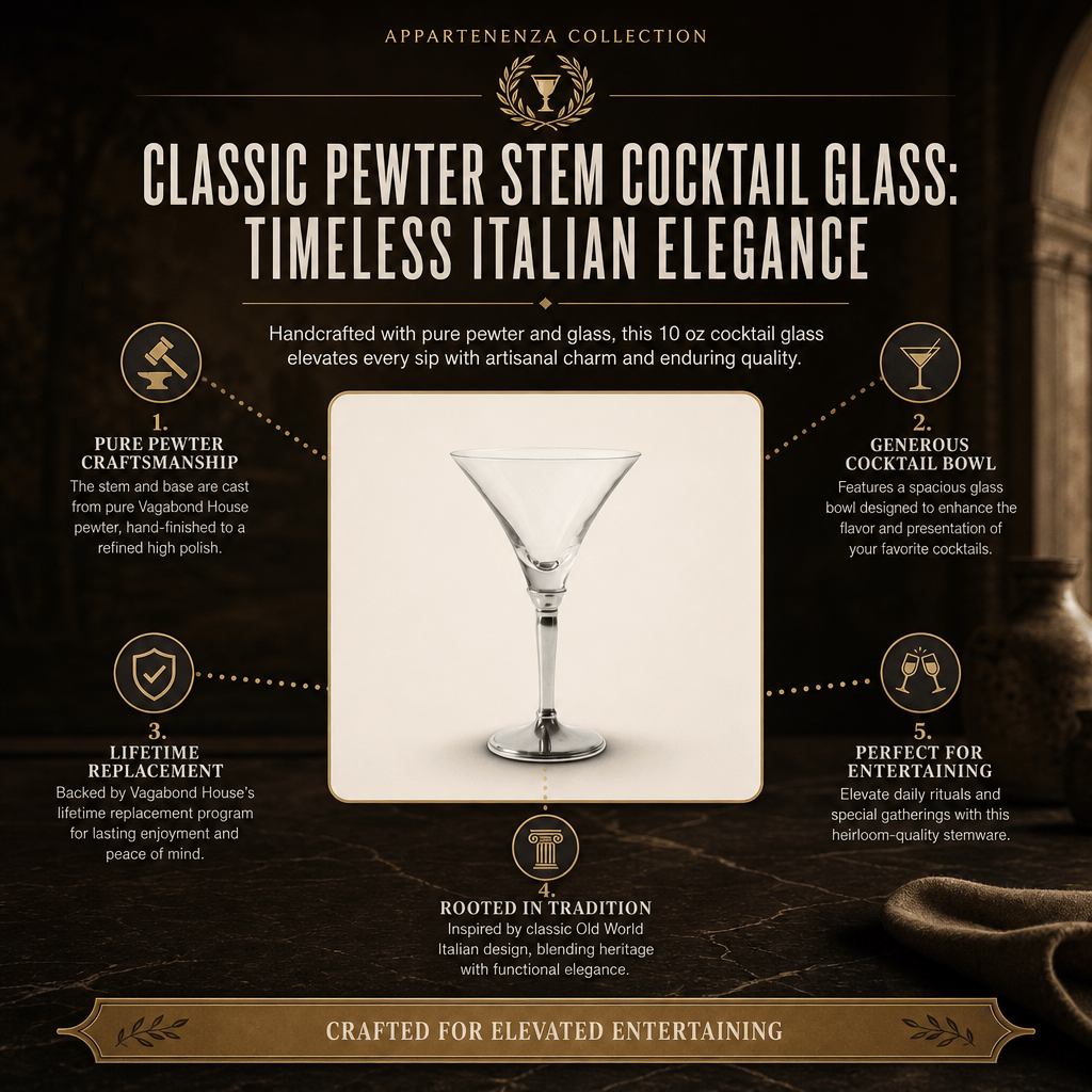 Classic Pewter Stem Cocktail Glass 4