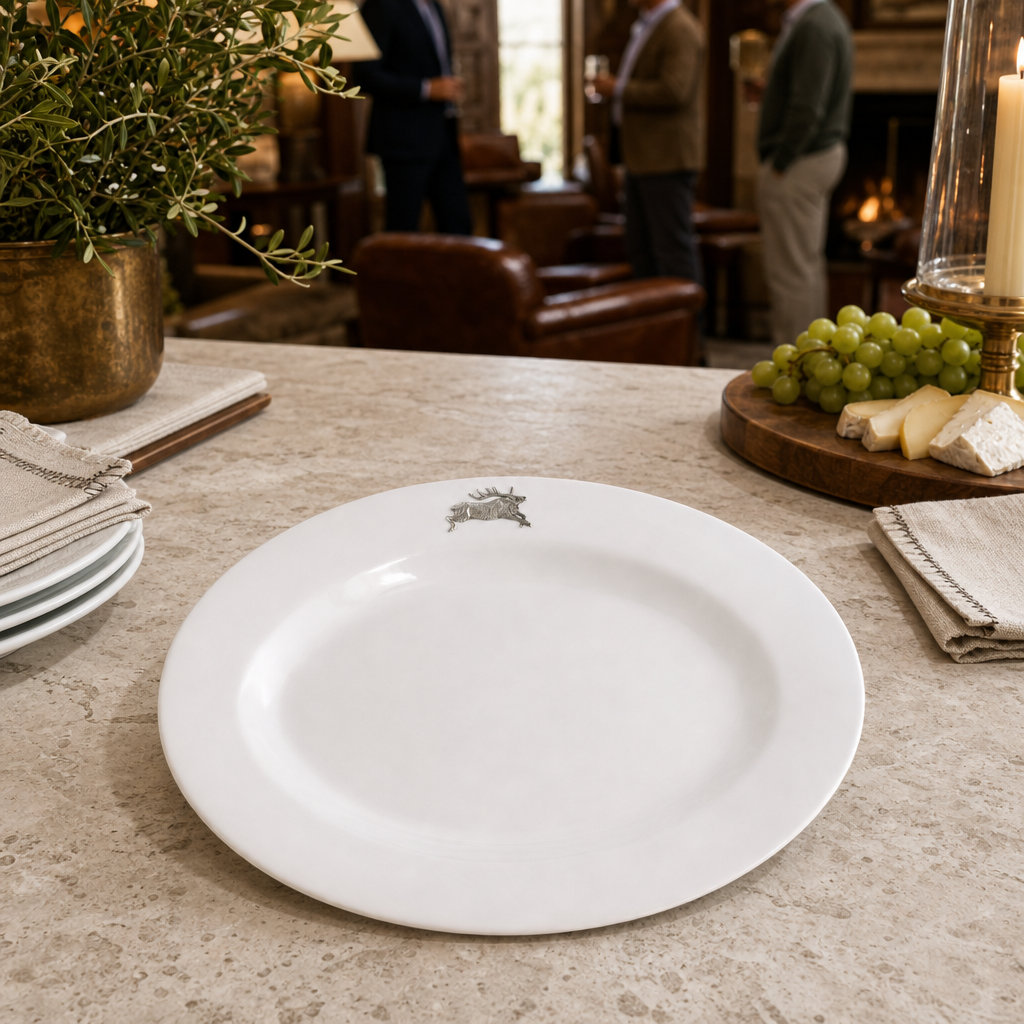 Running Elk Stoneware Serving Tray 7