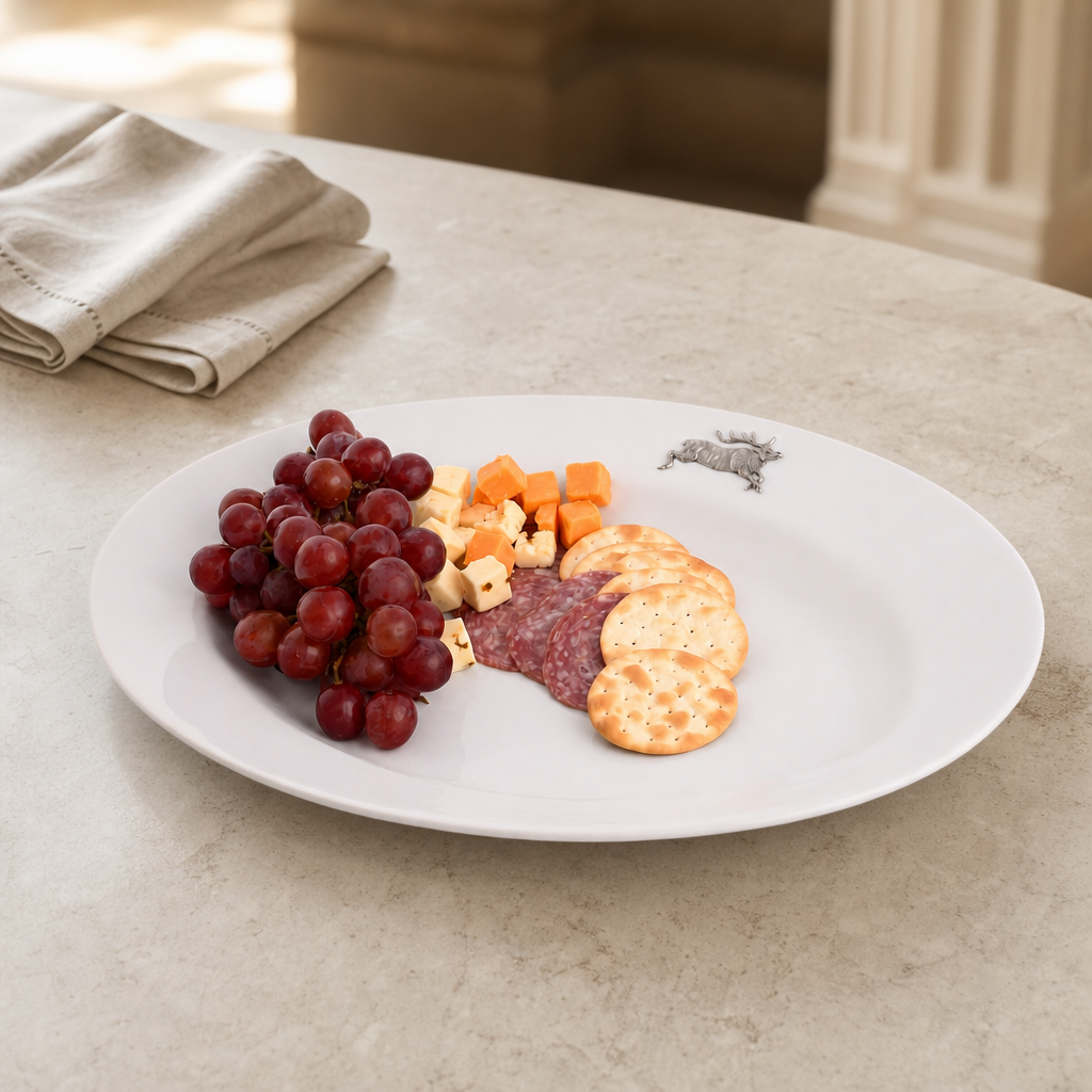 Running Elk Stoneware Serving Tray 4
