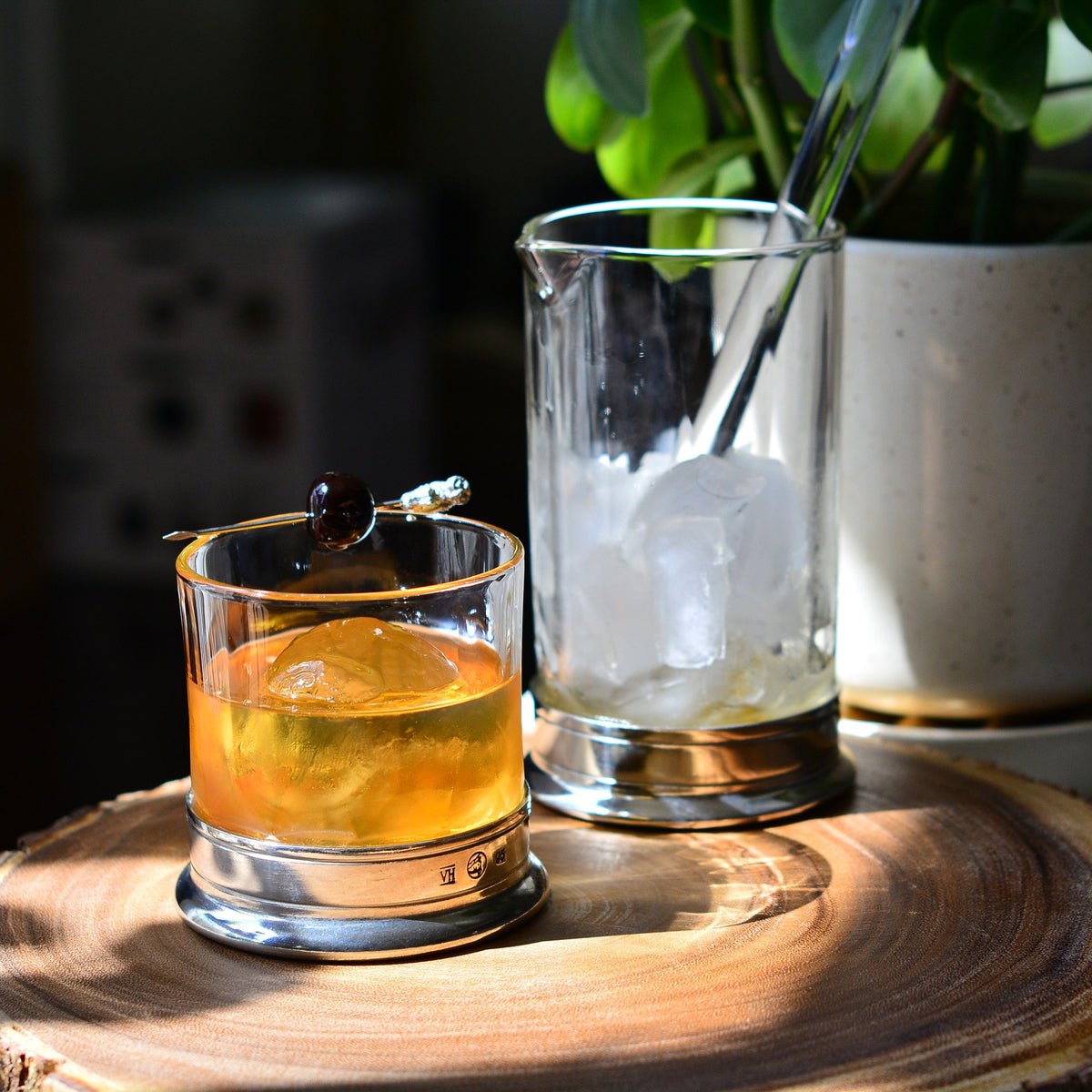 Highball - Hatched Glass