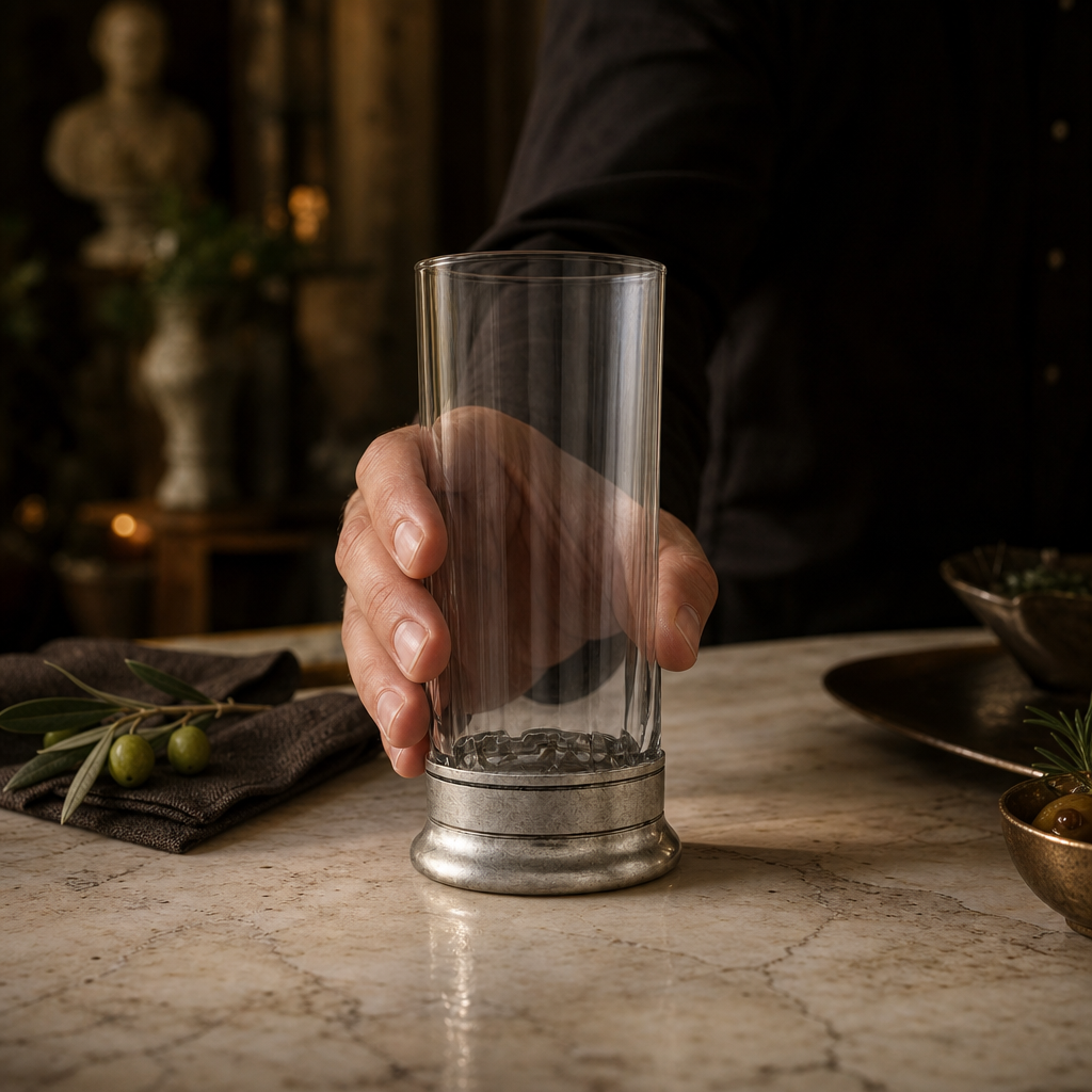 Highball - Hatched Glass 6