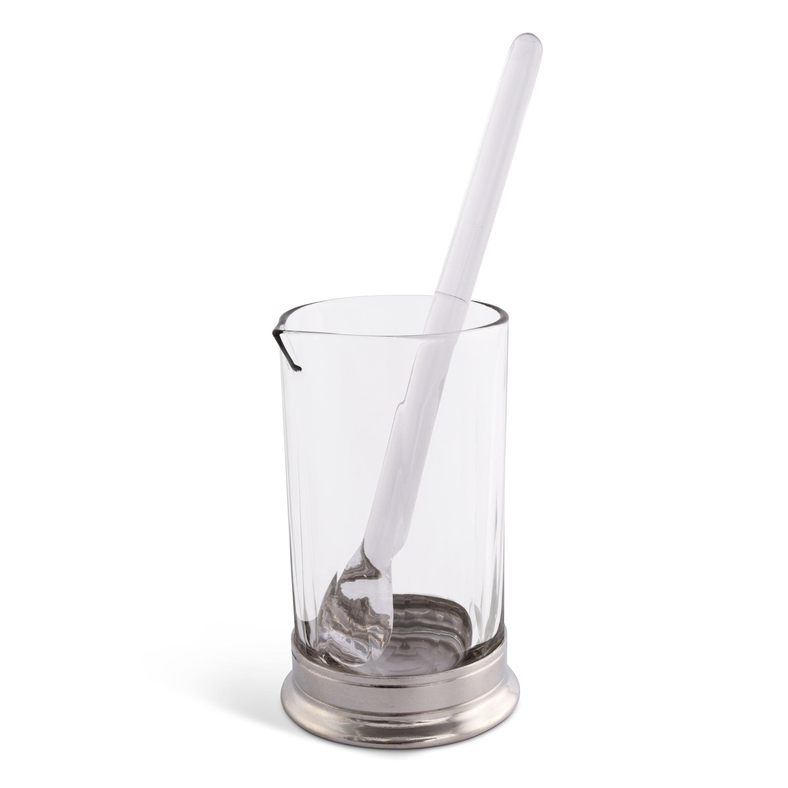 Mixing Pitcher and Stirrer - Hatched Glass