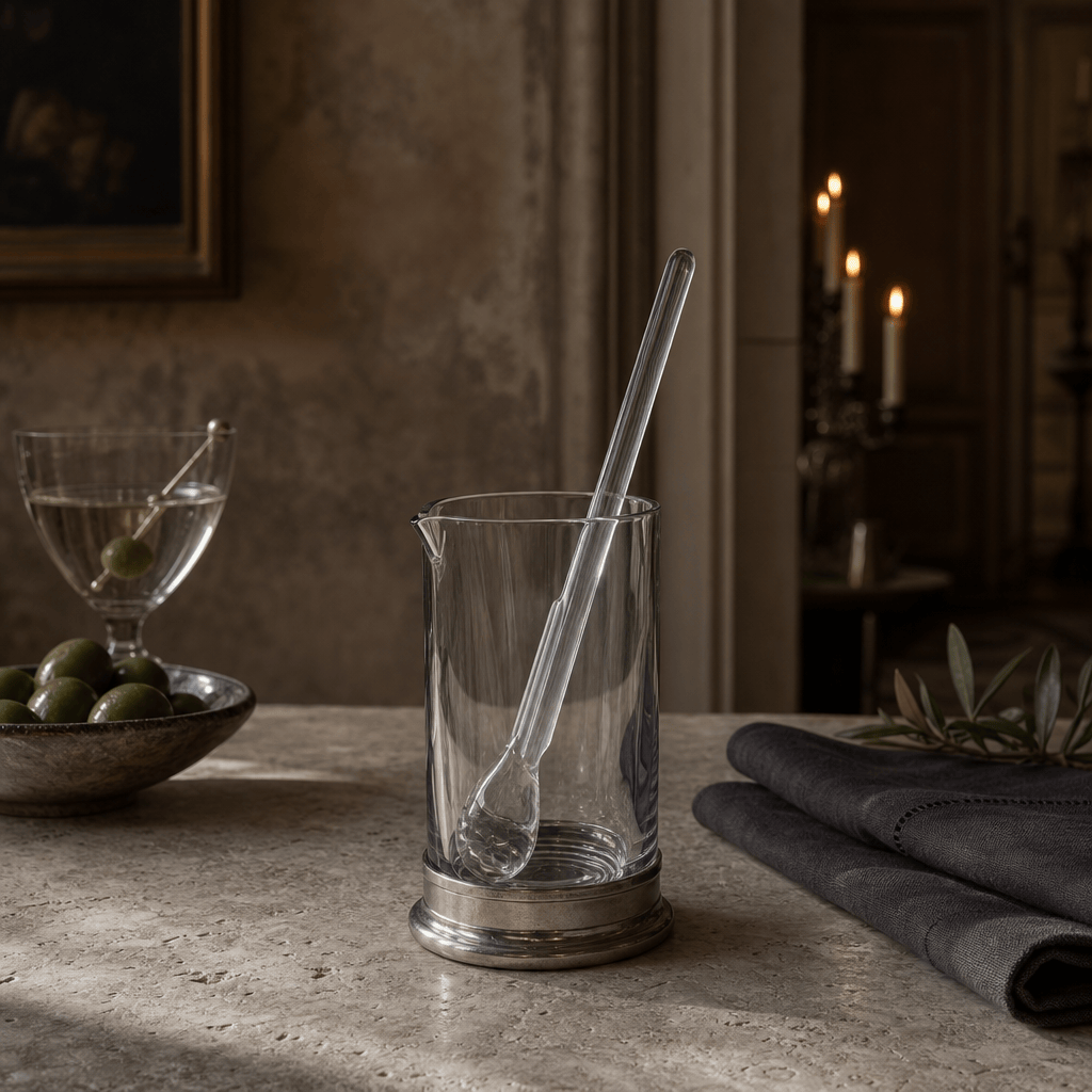 Mixing Pitcher and Stirrer - Hatched Glass 7