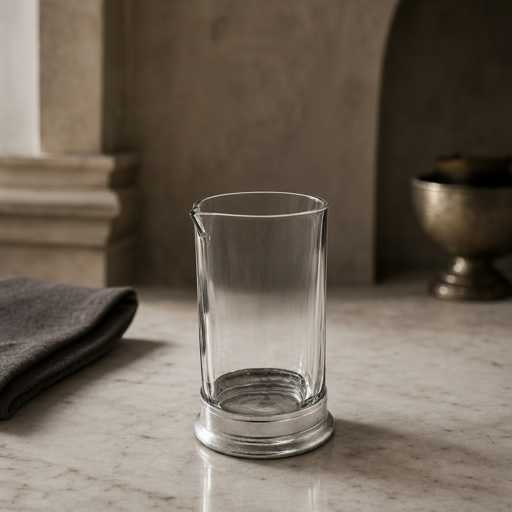 Mixing Pitcher and Stirrer - Hatched Glass 4