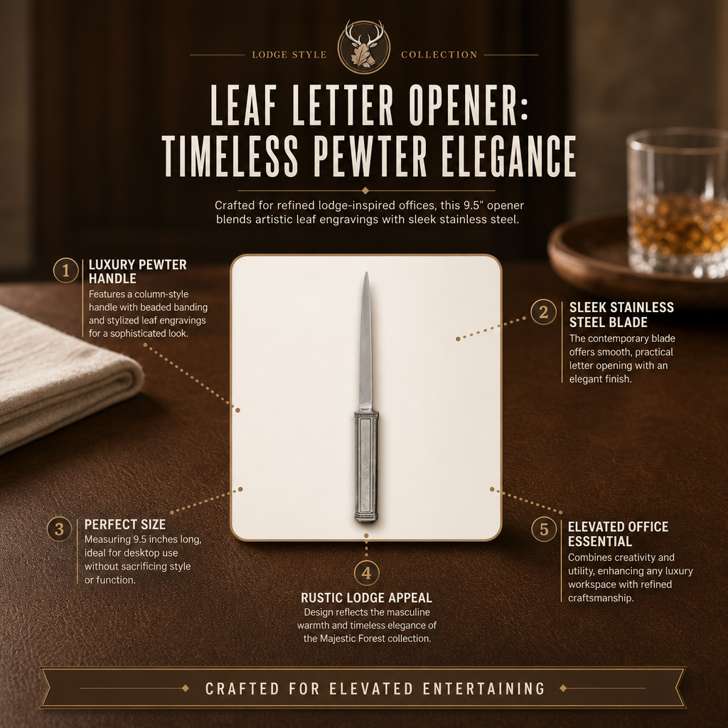 Leaf Letter Opener: Timeless Pewter Elegance