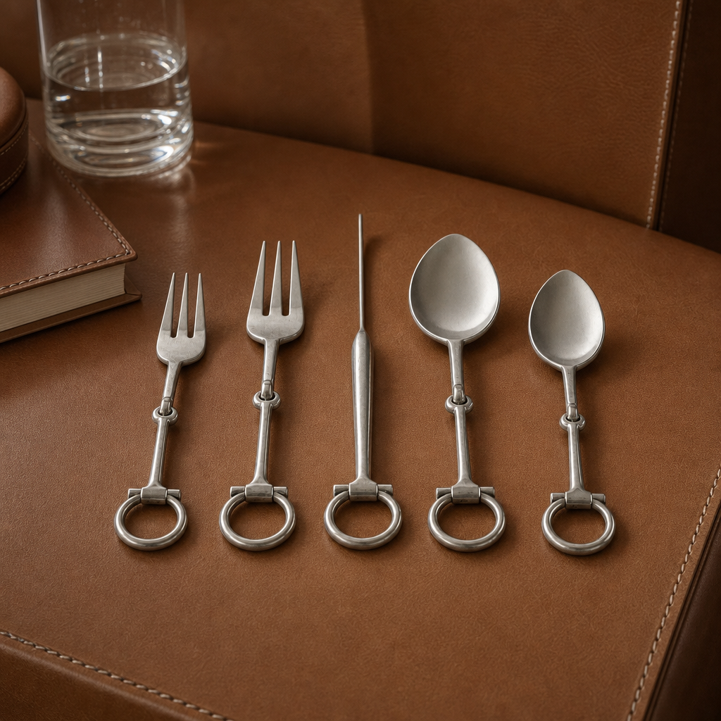 Bit Five piece Flatware Set - Stainless Steel Matt Silver 2