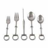 Bit Five piece Flatware Set - Stainless Steel Matt Silver 1