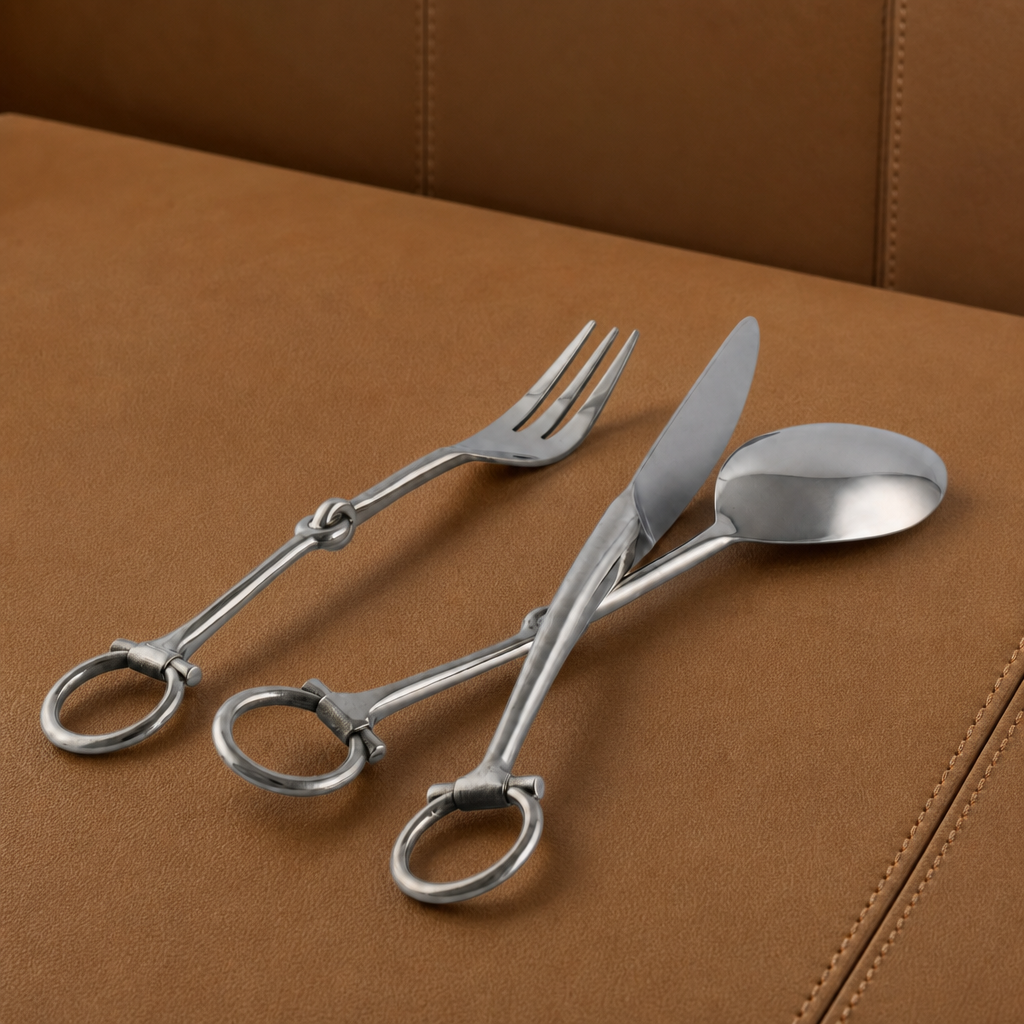 Bit Five piece Flatware Set - Stainless Steel Matt Silver 4