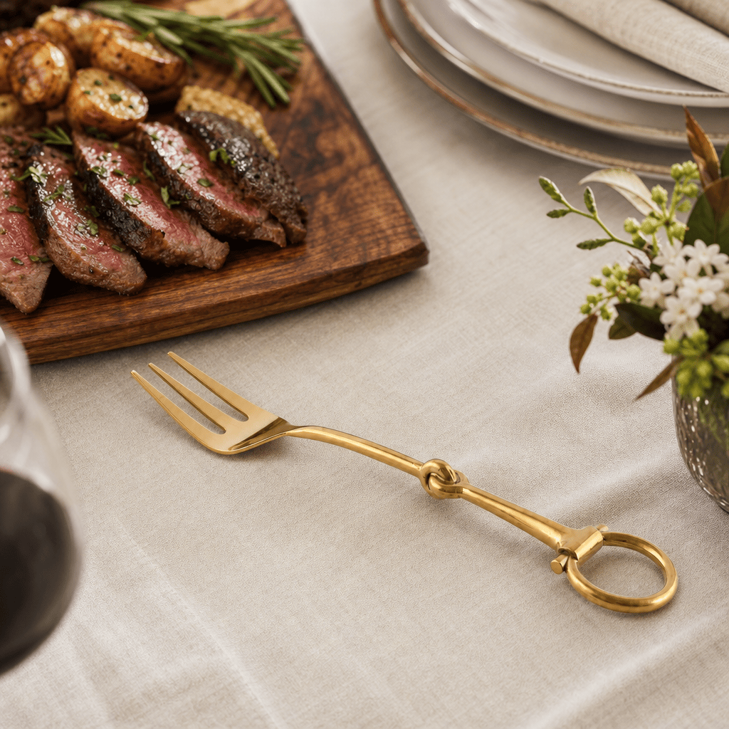 Bit Serving Fork - Stainless Steel Shiny Gold 6