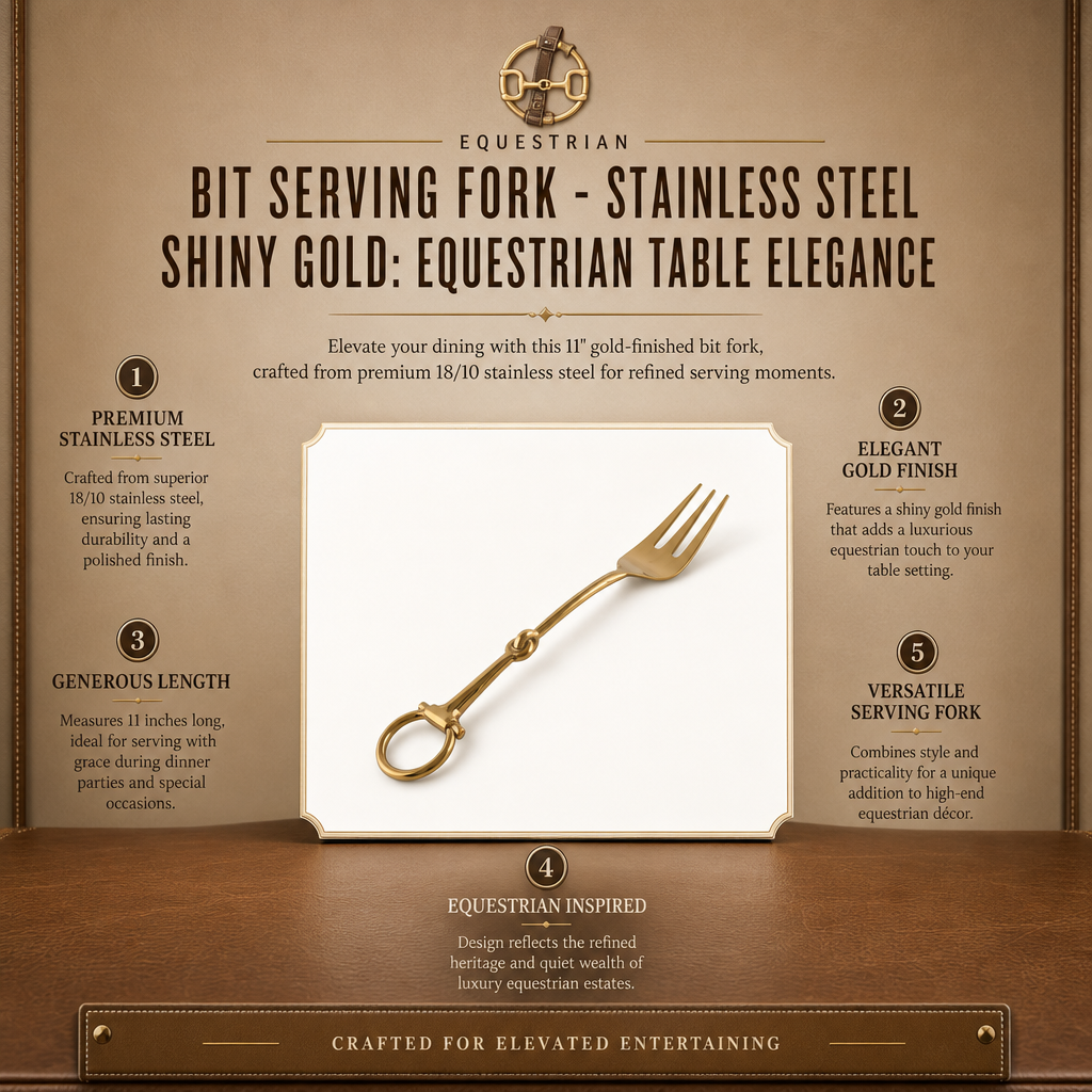 Bit Serving Fork - Stainless Steel Shiny Gold 9