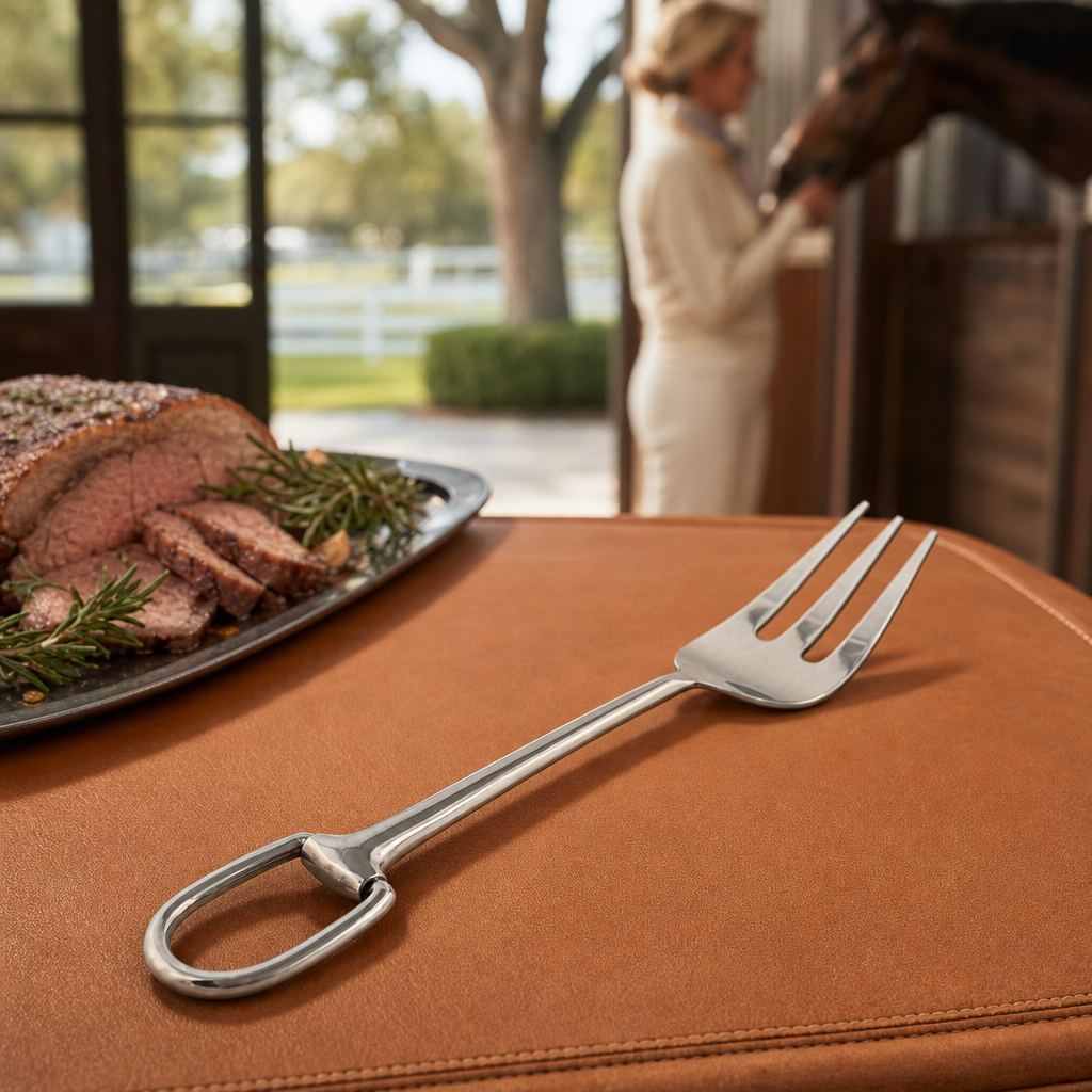Stirrup Server Fork - Stainless Steel Matte Silver 5