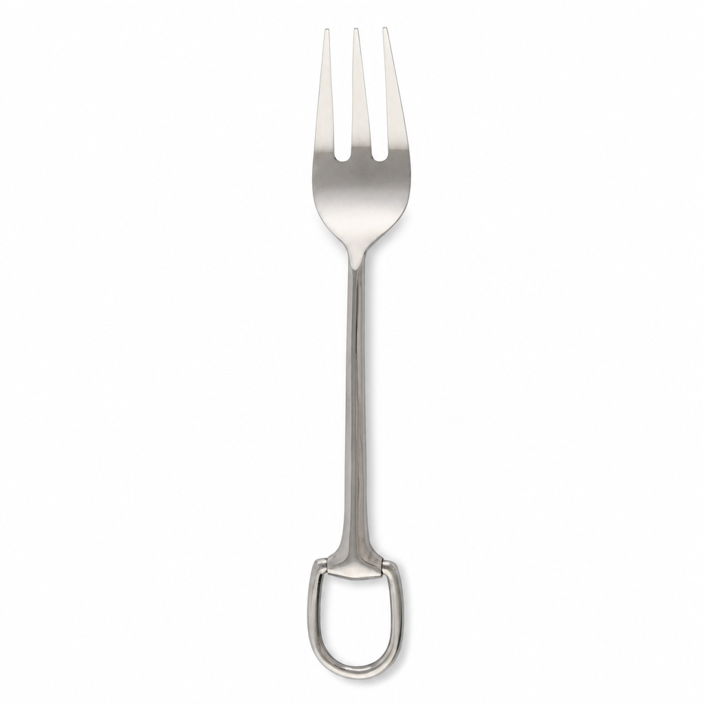 Stirrup Server Fork - Stainless Steel Matte Silver 8