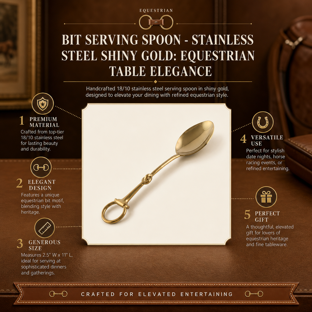 Bit Serving Spoon - Stainless Steel Shiny Gold 9