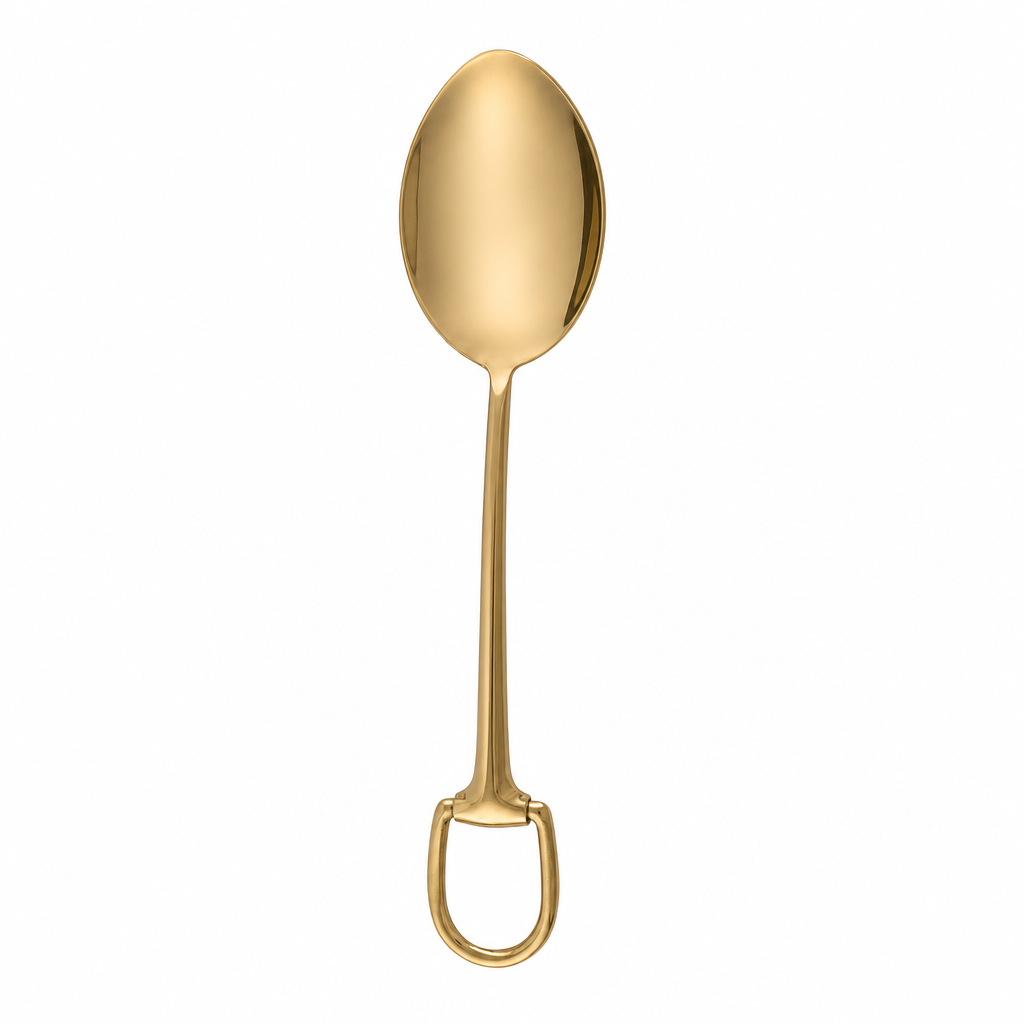 Stirrup Serving Spoon - Stainless Steel Shiny Gold 8