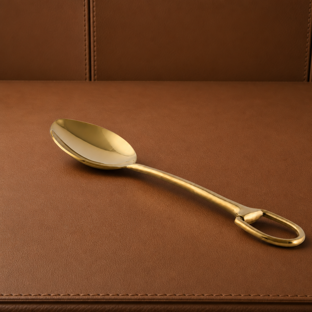 Stirrup Serving Spoon - Stainless Steel Shiny Gold 4