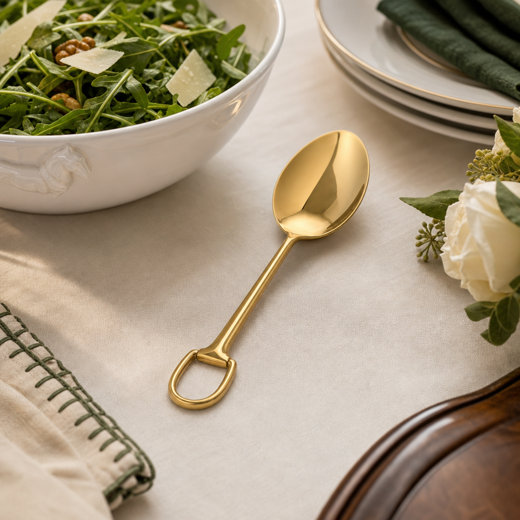 Stirrup Serving Spoon - Stainless Steel Shiny Gold 5