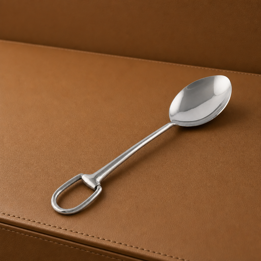 Stirrup Serving Spoon - Stainless Steel Matte Silver 1