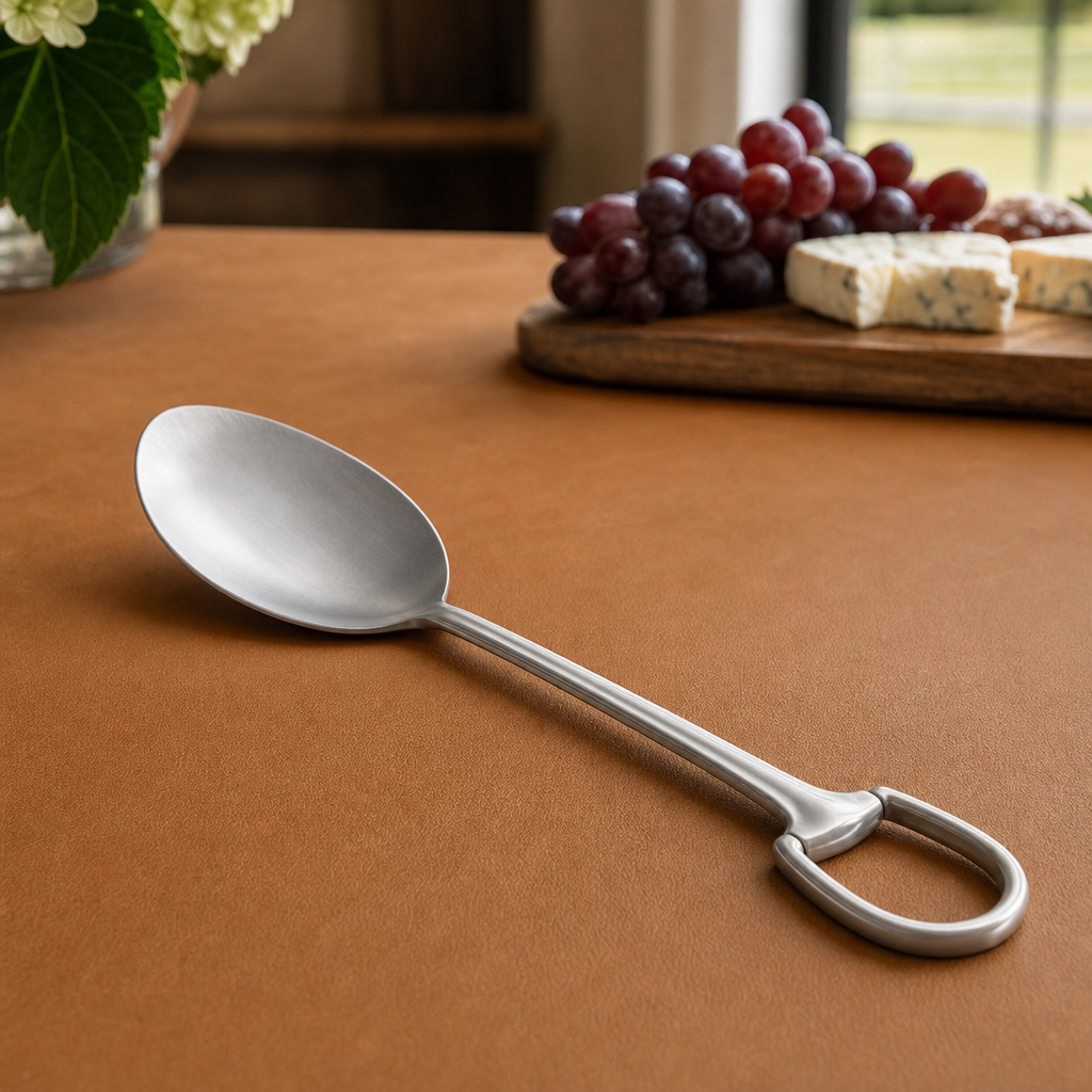 Stirrup Serving Spoon - Stainless Steel Matte Silver 6