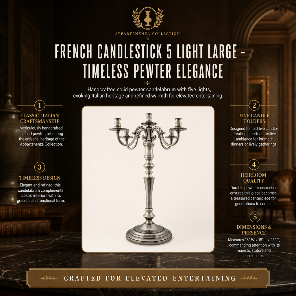 French Candlestick 5 Light Large 4