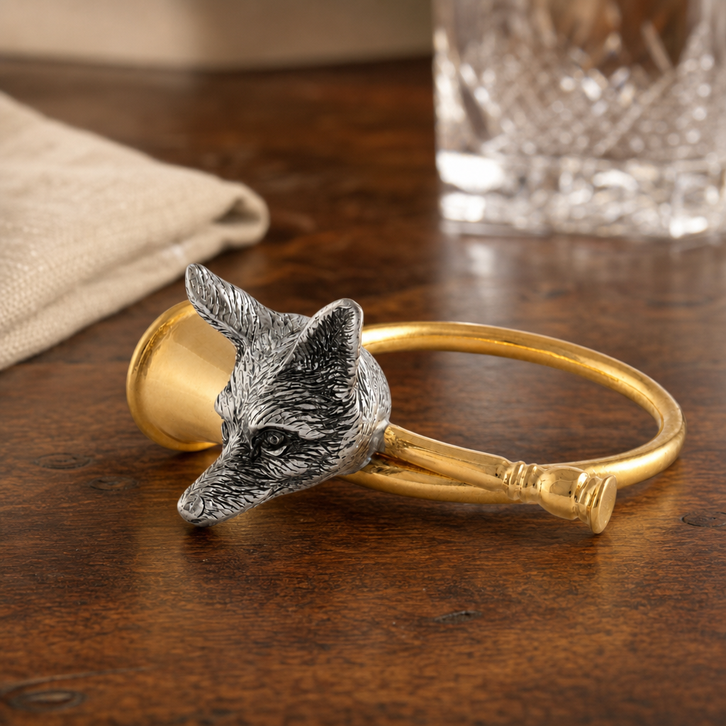 Golden Hunt Horn Napkin Ring 2