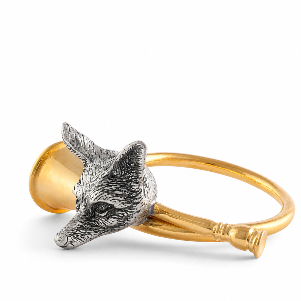 Golden Hunt Horn Napkin Ring 1