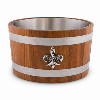 Fleur de lies Teak Beer Cooler
