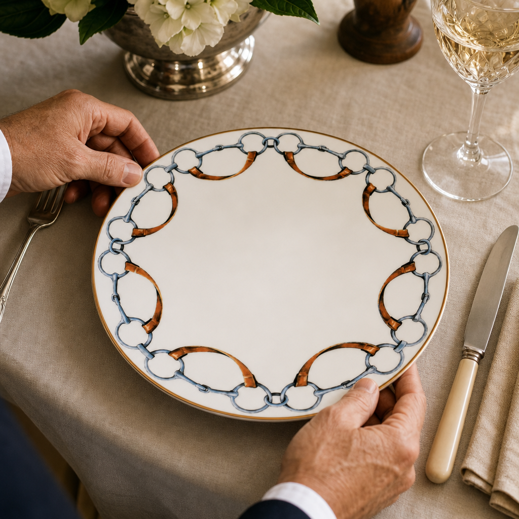 Wellington Bit Pattern Bone China Round Dinner Plate 4