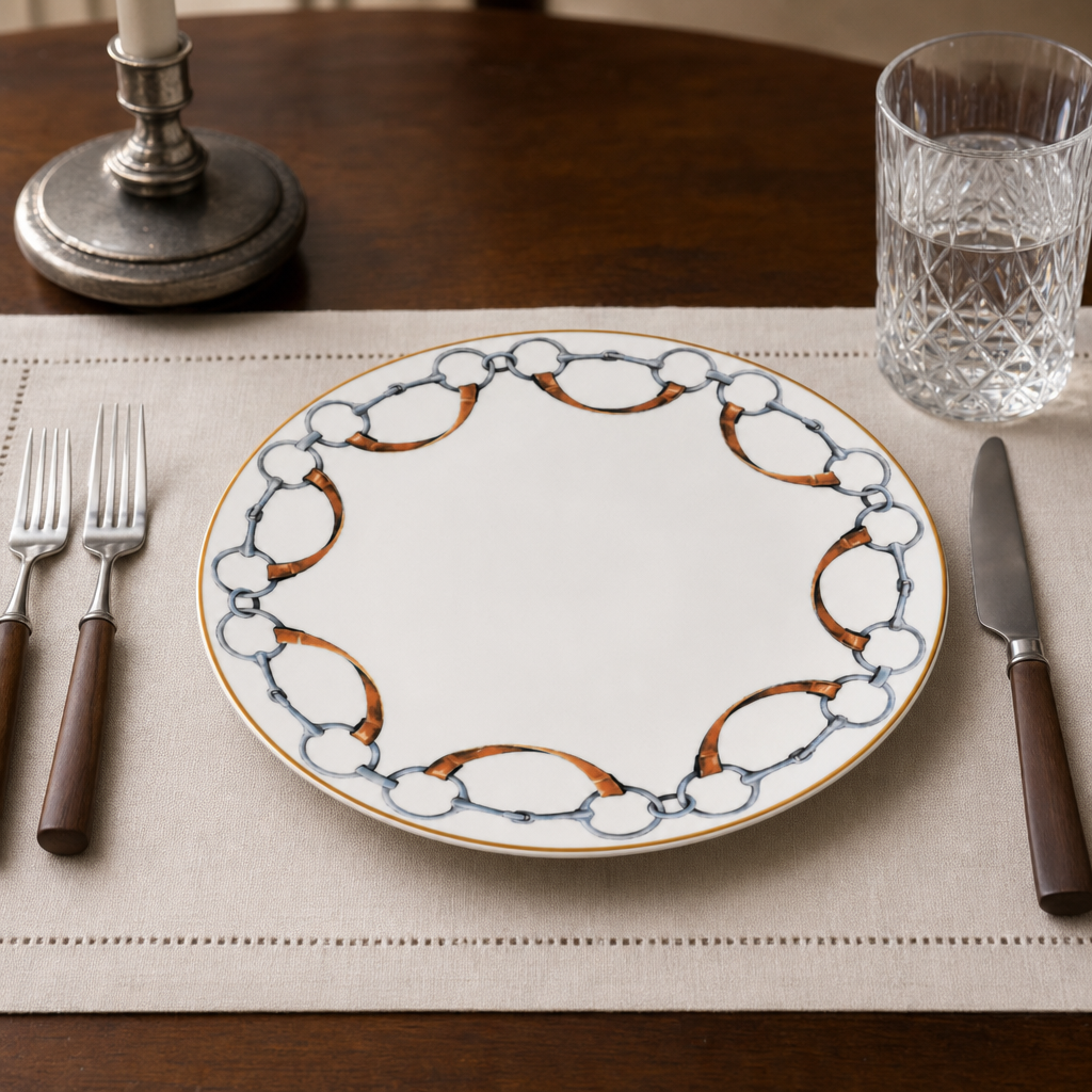 Wellington Bit Pattern Bone China Round Dinner Plate 2