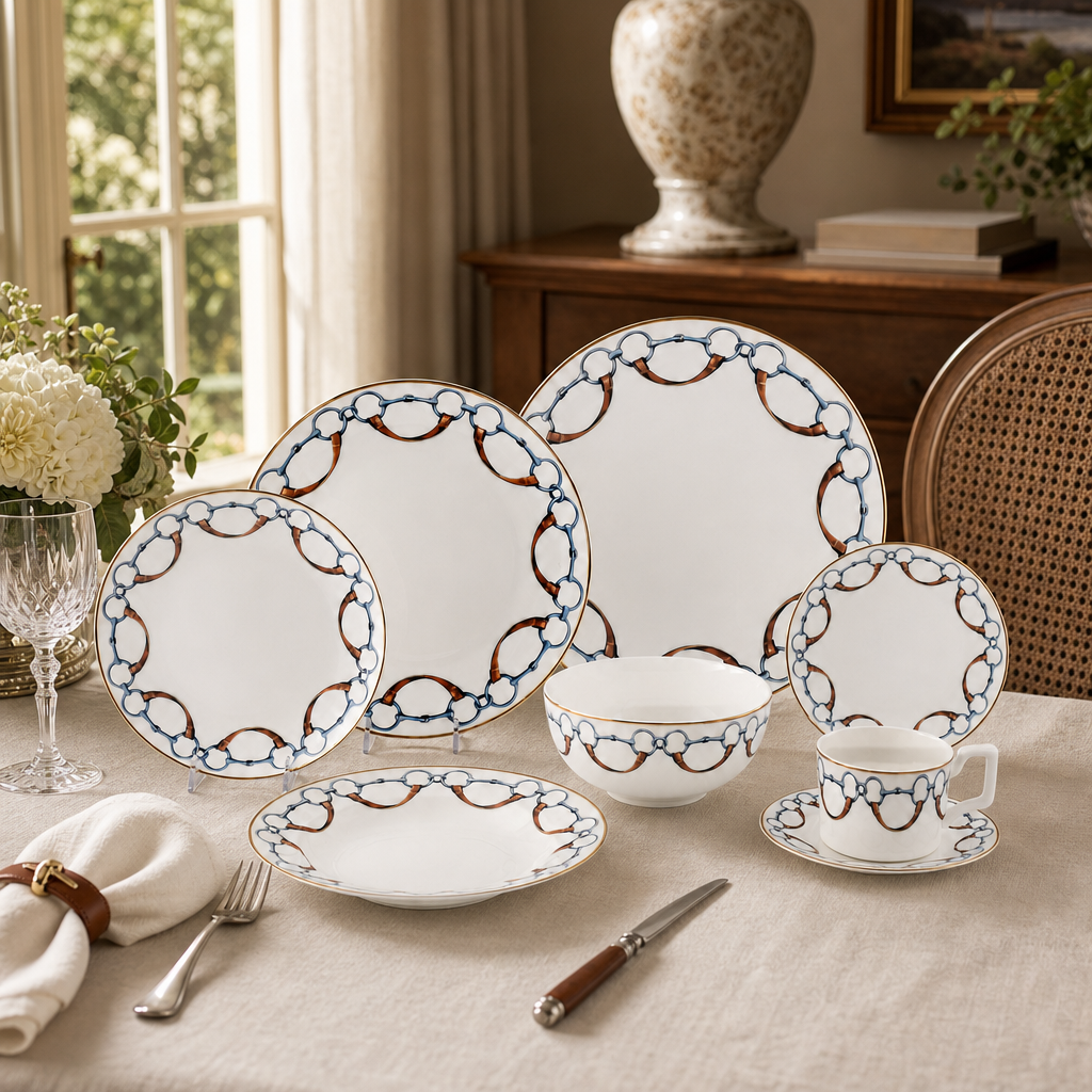 Wellington Bit Pattern Bone China Round Dinner Plate 6