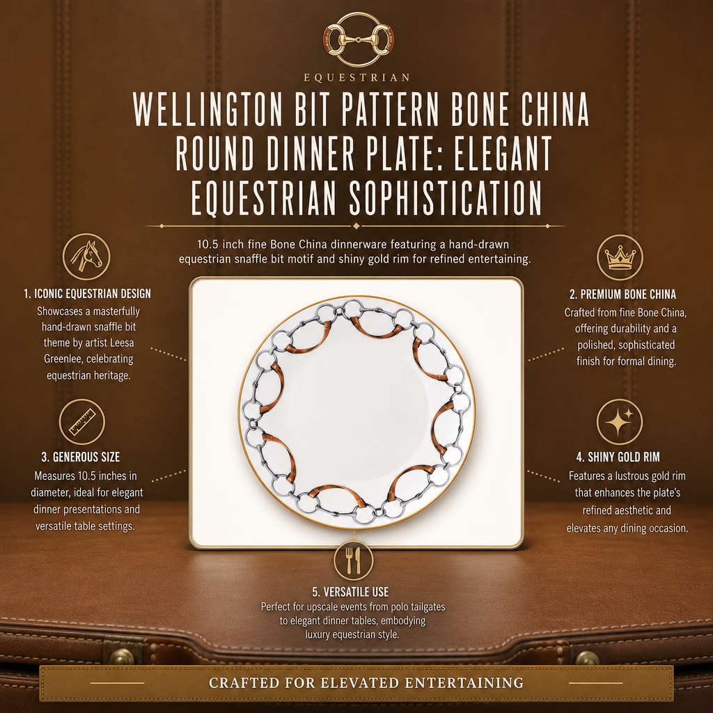 Wellington Bit Pattern Bone China Round Dinner Plate 8