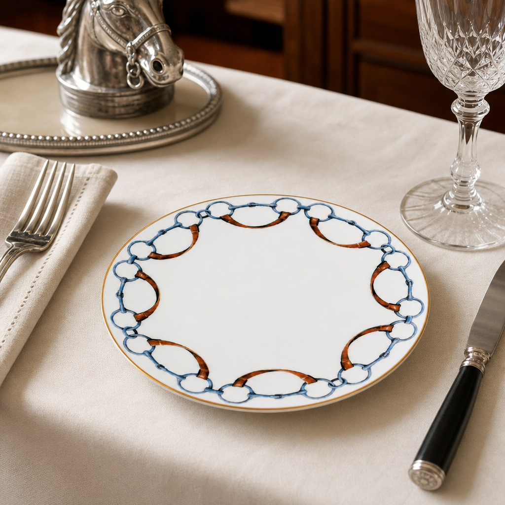 Wellington Bit Pattern Bone China Round Salad Plate 1