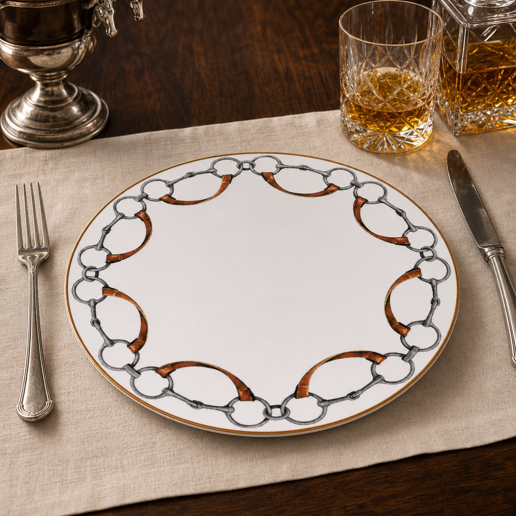 Wellington Bit Pattern Bone China Round Charger Plate 2