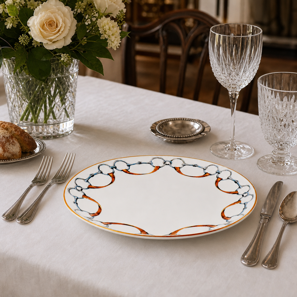 Wellington Bit Pattern Bone China Round Charger Plate 5