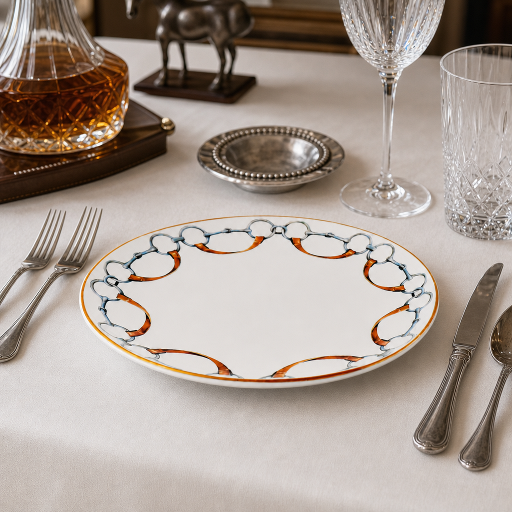 Wellington Bit Pattern Bone China Round Charger Plate 3